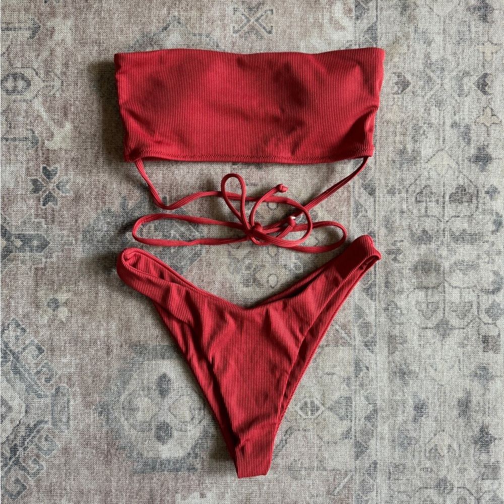 Zaful Swimsuit Size 4 Burnt Red